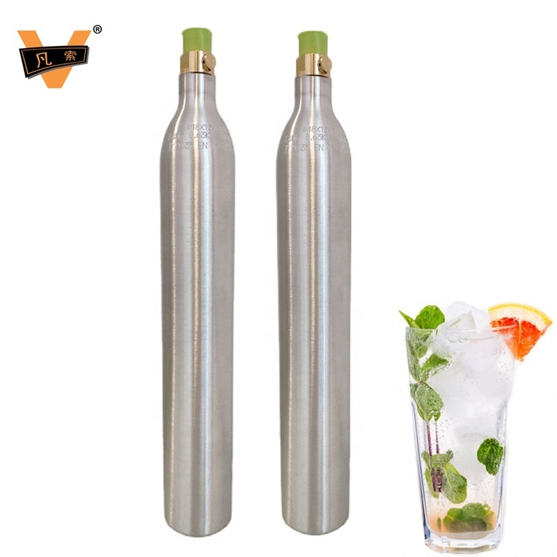 0.6L 360g 425g Soda Maker Gas Bottle Co2 Gas Tank Cylinder Aluminum Co2 Cartridge