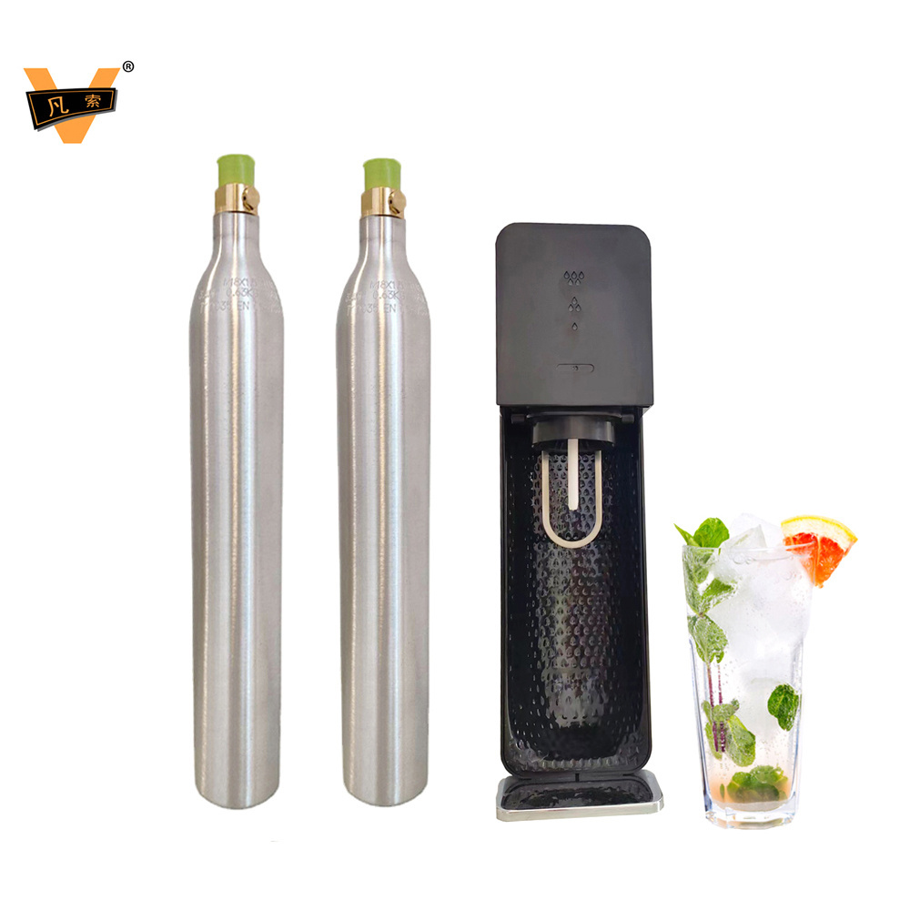 0.6L 360g 425g Soda Maker Gas Bottle Co2 Gas Tank Cylinder Aluminum Co2 Cartridge