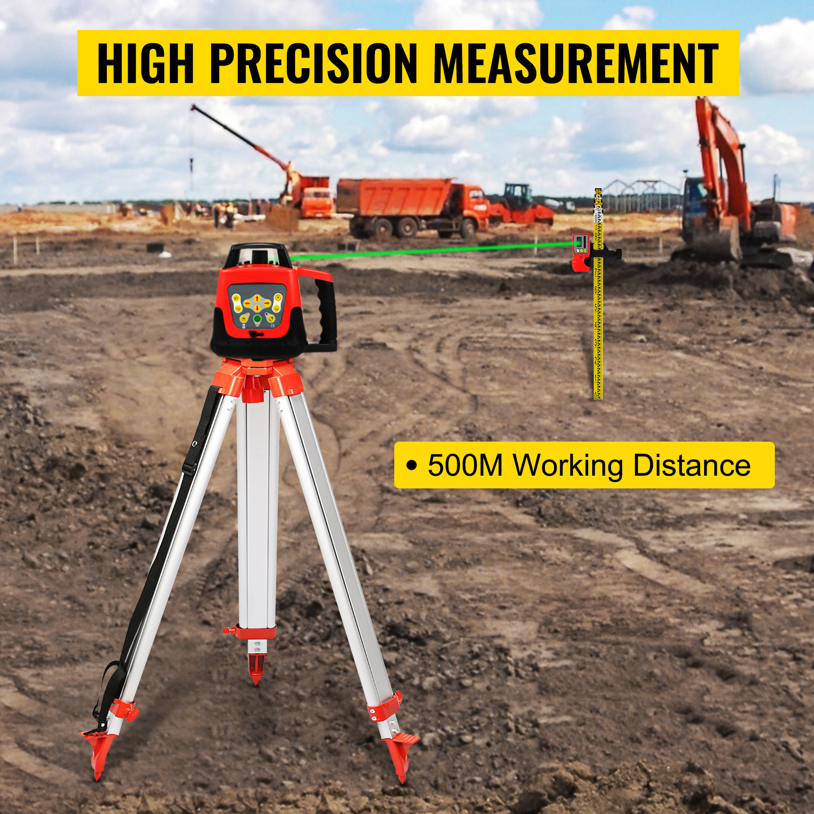 SIHAO Automatic Outdoor Green Beam Measuring Self-leveling 500m Tool Shop Laser Level Set with Laser Levels Tripod