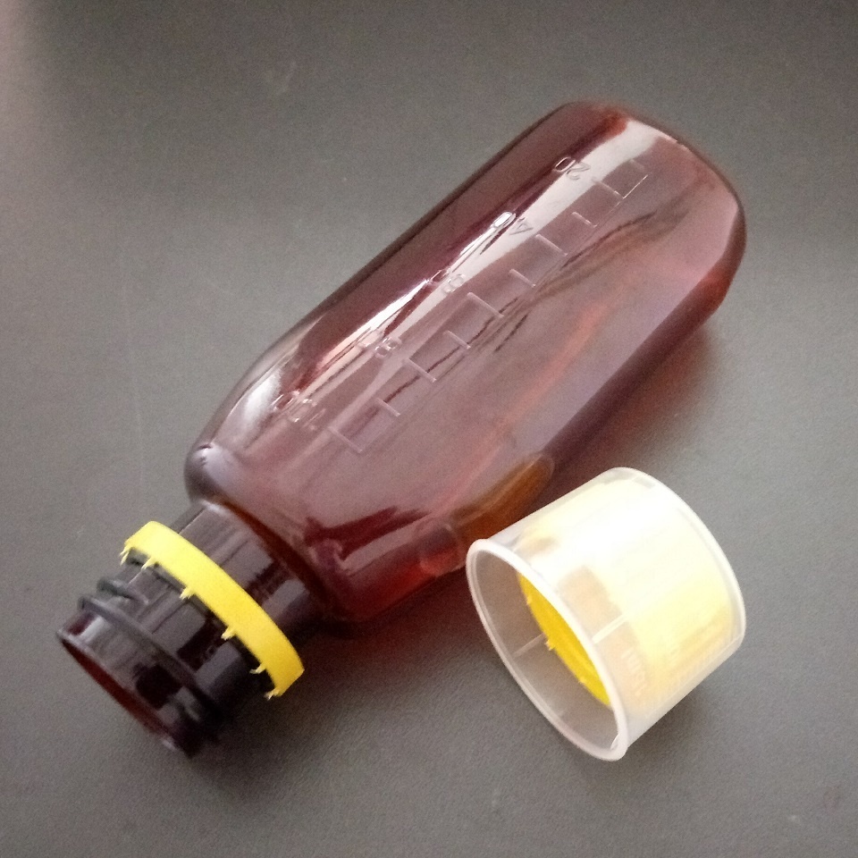 60ml 100ml 150ml 180ml 200ml oral liquid syrup amber PET plastic bottle with measuring cup