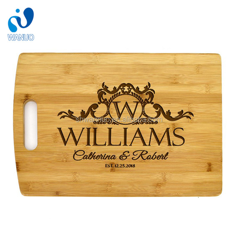 WanuoCraft Custom Logo Cheese board Charcuterie board Bamboo Chopping Blocks Wooden Cutting board Set for Kitchen