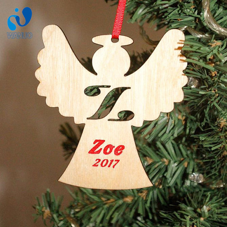 Hot Selling Christmas Ornaments Santa Claus Wooden Door Pendant Xmas Gifts Home Decoration