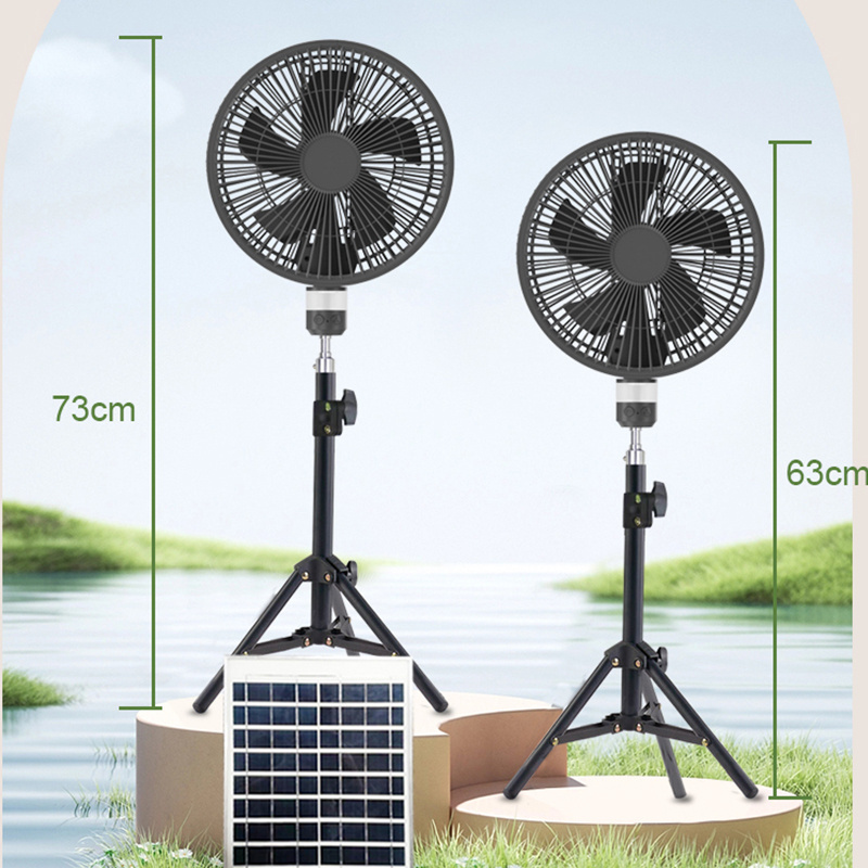 Solar Panel Outdoor Energy Power Portable USB LED Light Camping fan Solar with tripod