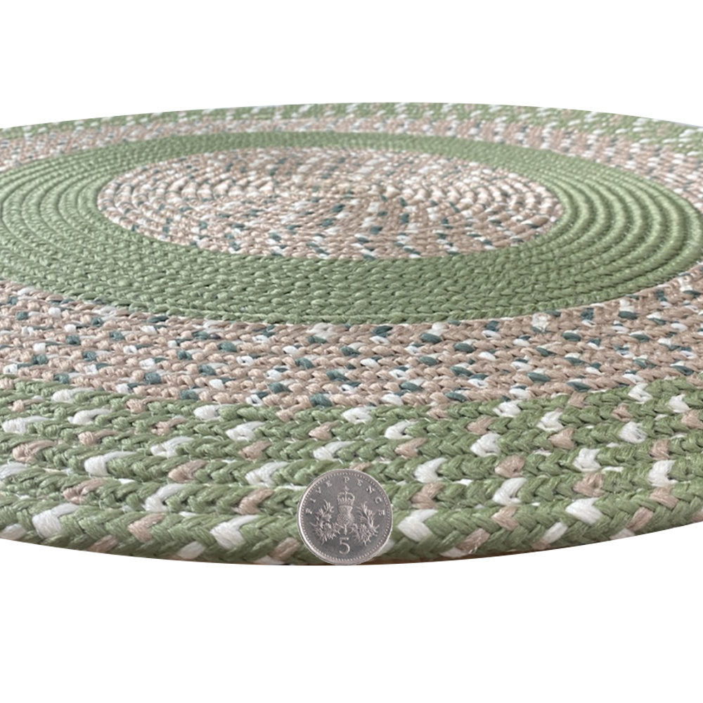 Best Selling Abstract Design Multi color Jute Cotton Rope Braided round area rug for Living room hotel