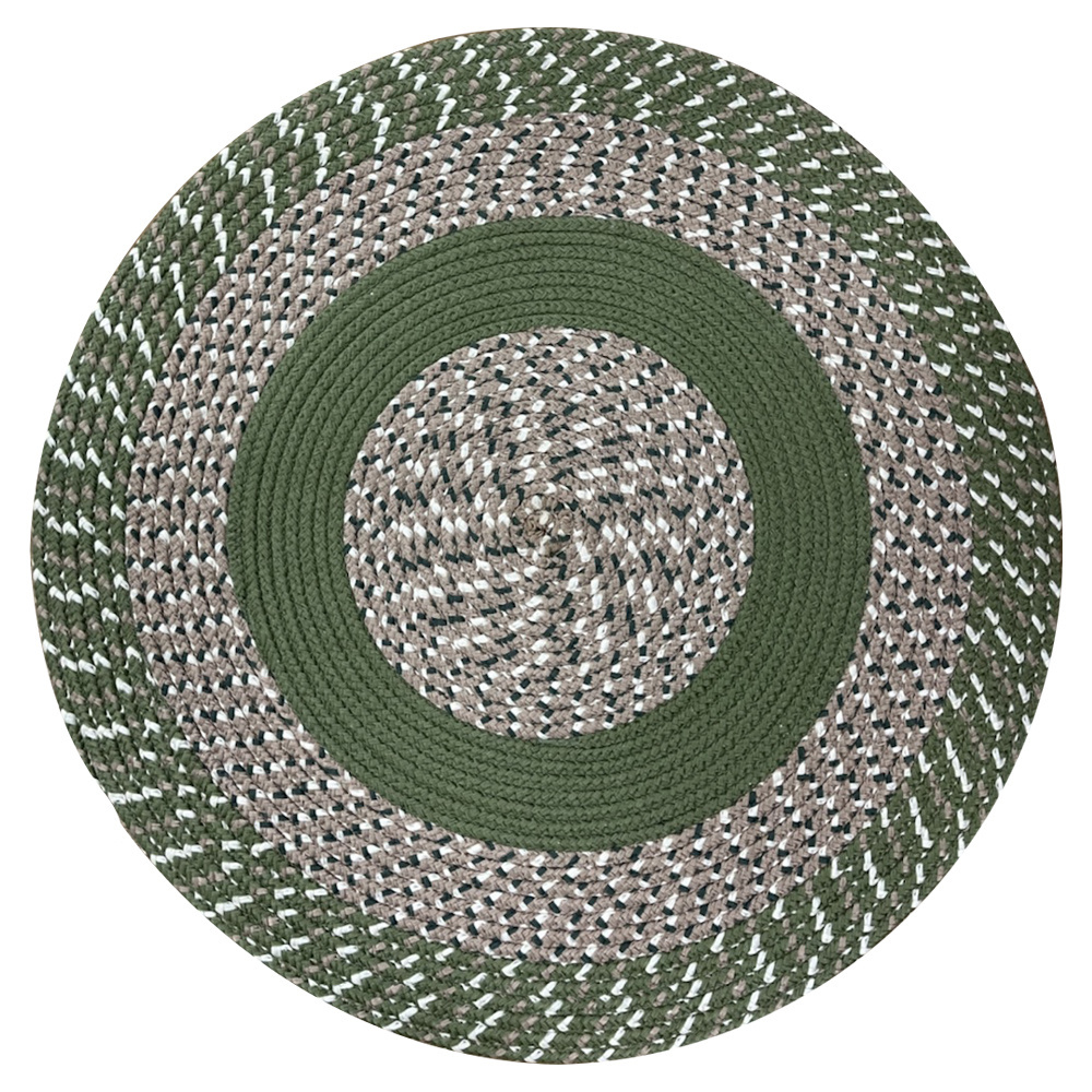 Best Selling Abstract Design Multi color Jute Cotton Rope Braided round area rug for Living room hotel