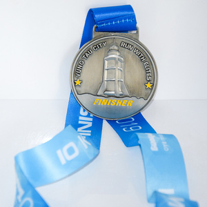 Wholesale gold zinc alloy marathon sports with best quality fiesta trophy blank custom 3d metal medal