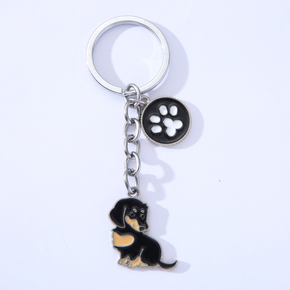 Dachshund key ring cute animal pet Keychain Lovely dog Key Bag Pendant Keychain for Girls Figures Accessories