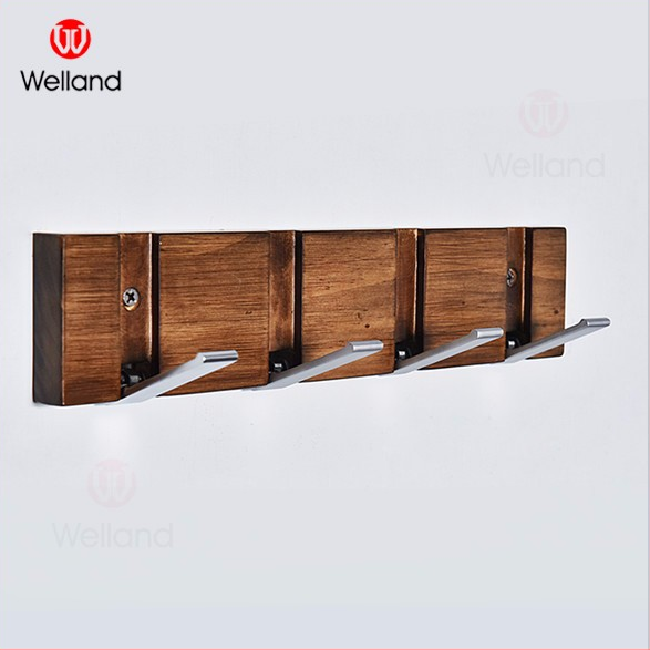 Decorative wood Wall Mount Hooks Coat Hat Clothes Hook Rack Hanger