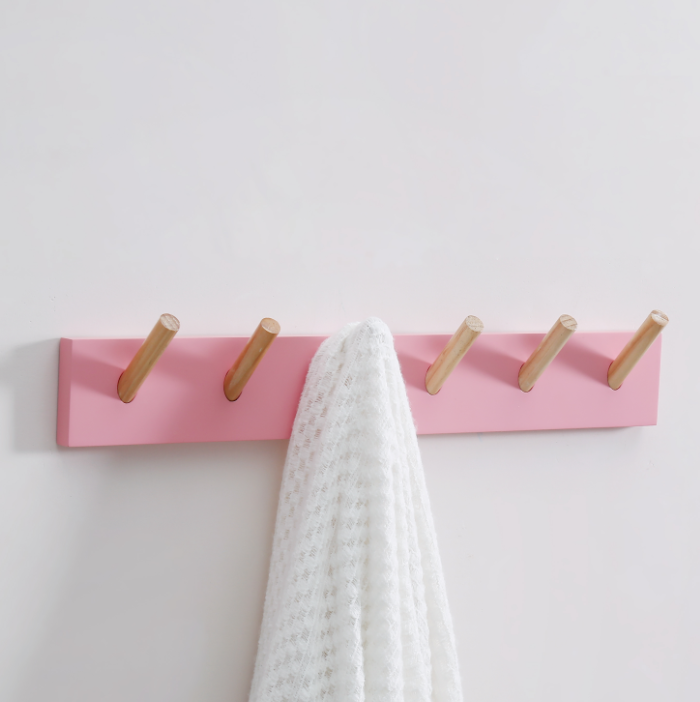 Decorative wood Wall Mount Hooks Coat Hat Clothes Hook Rack Hanger