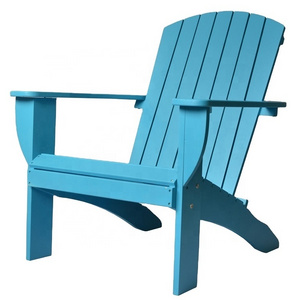 Wooden Adirondack Chairs Blue Finish with Folding Square Corner Tables