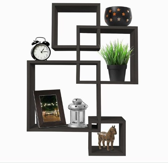 Intersecting Cubes by MDF Wood , Wall Storage Shelves, black and white, high standard, custom specification.