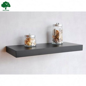 MDF Wall Floating Shelf with High Glossy Black Painted