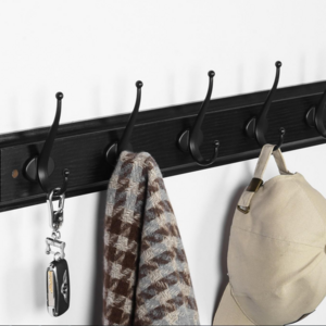 White black PVC Wall Coat Rack Clothes Hangers Simple Home Decorative Bedroom key wall hanger wood