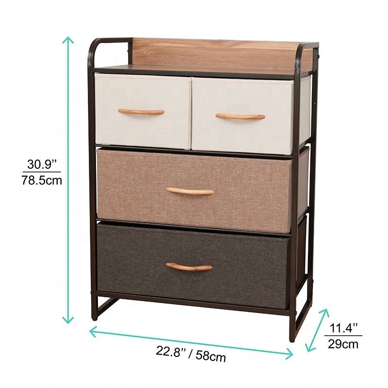 Customized Online Hot-selling Foldable Fabric drawers Tall Dresser Clothes Dresser for Bedroom