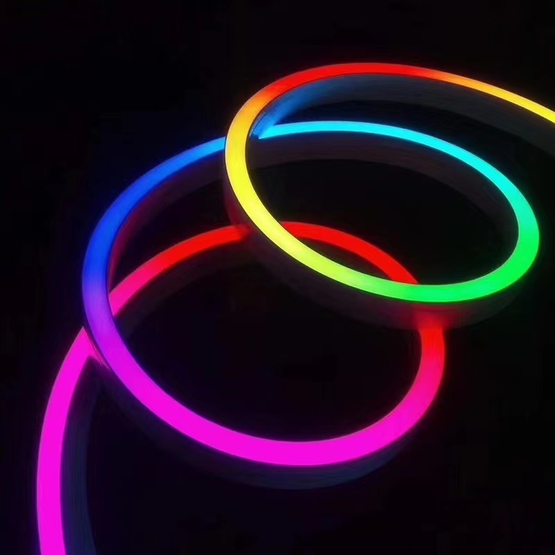 OEM ODM Silicone Extrusion Neon Rope IP68 12V 24V Led Flexible Neon Atmosphere Light Neon Flex Led Lights