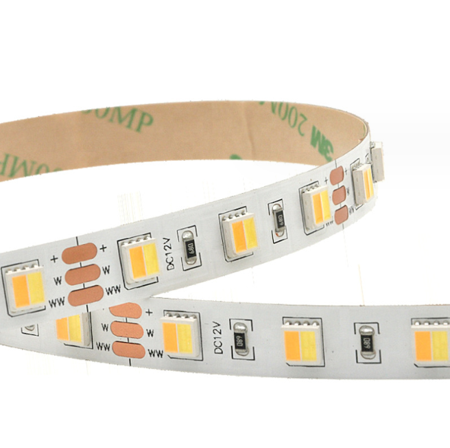 CRI95 12V 24V High Lumens Led Projects Flexible Led Strip Light Color Changing 2-in-1 Dual Color Led Light Bar