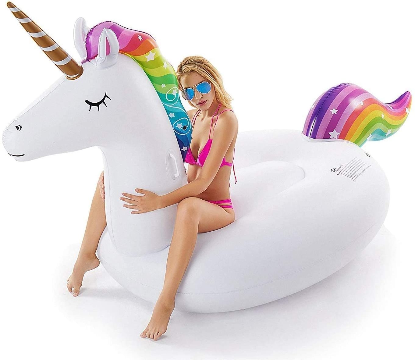 Large rideable blow up summer beach party lounge raft decorations giant inflatable unicorn pool float