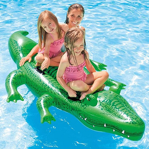 Giant Gator Crocodile Inflatable Ride-On Pool Float for Kids