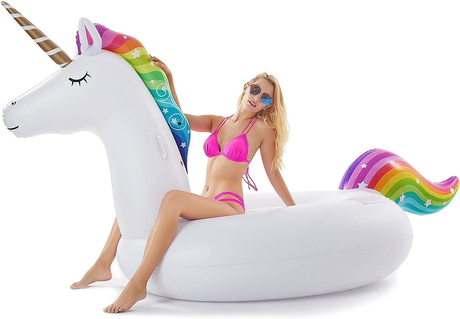 Large rideable blow up summer beach party lounge raft decorations giant inflatable unicorn pool float