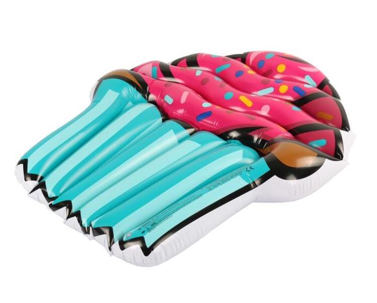 Hot sale summer inflatable cupcake swimming lounge pool float