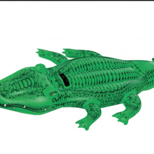 Hot sale factory custom eco-friendly PVC Inflatable summer water park crocodile design rider on pool float with handle