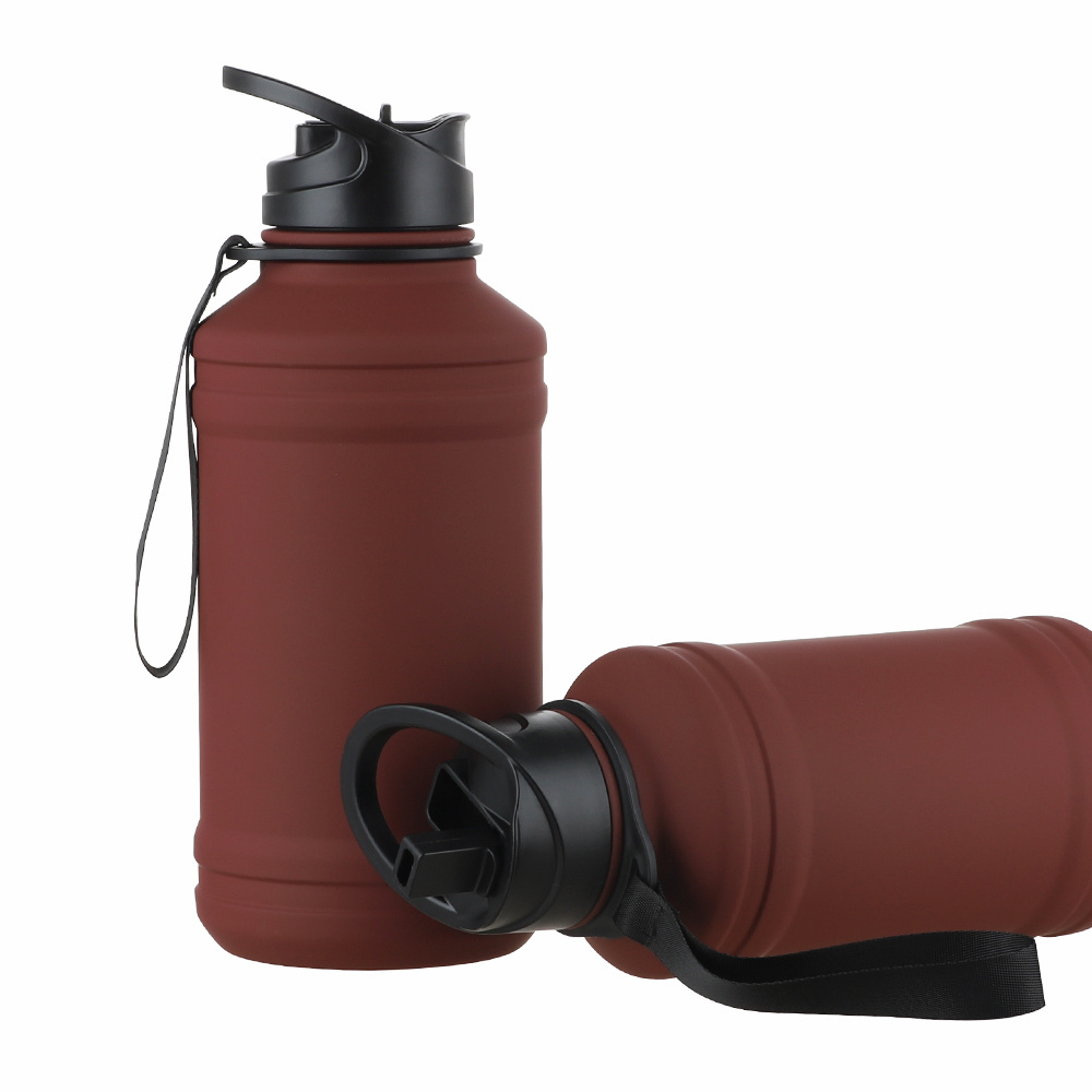 1.5L half gallon water bottle with storage sleeve sport single wall water bottle  gym stainless steel water bottles bulk