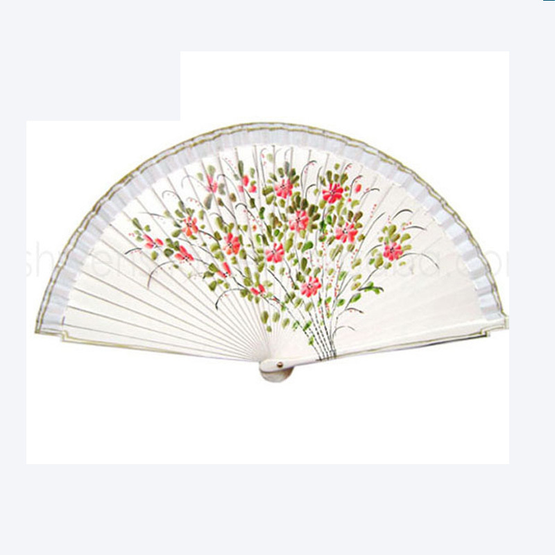 High Quality Spanish Hand Painted Dance Wooden Folding Hand Held Fan handle