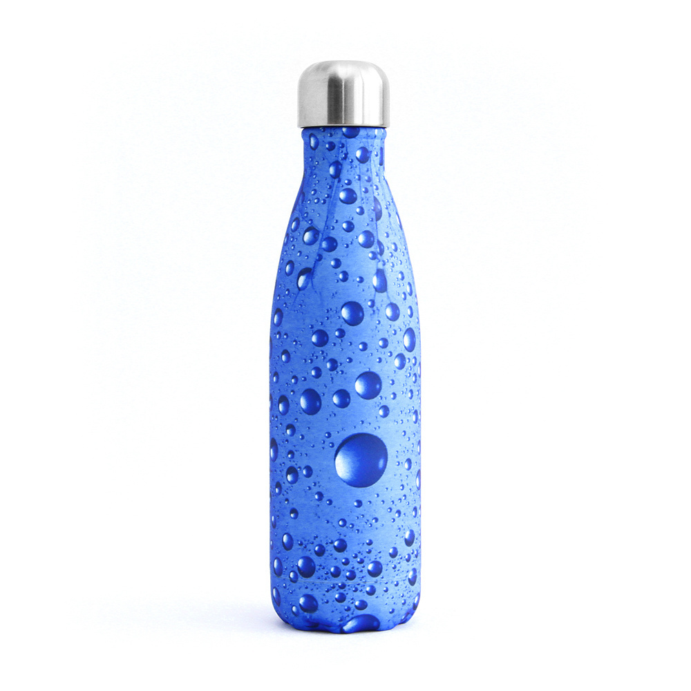 cola shaped 1 liter stainless steel water bottle