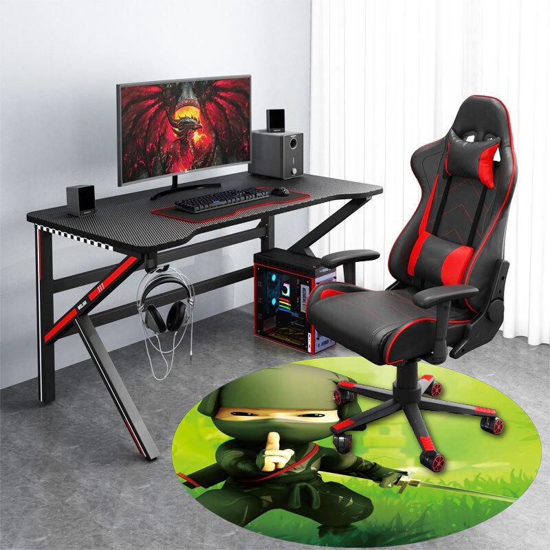 Office Chair Mat for Hardwood & Tile Floor Computer Gaming Rolling Chair Mat, Under Desk Low-Pile Rug