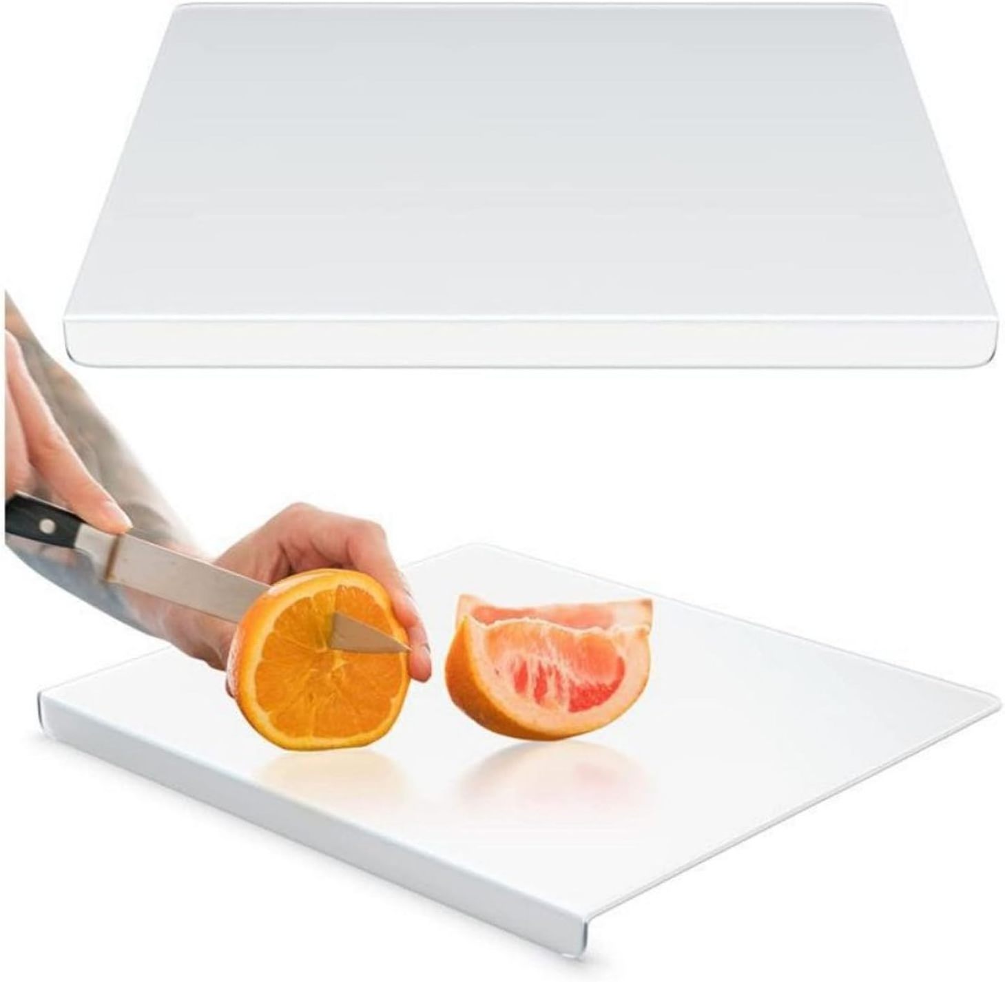 Acrylic Cutting Boards with Counter Lip Non Slip Clear Cutting Boards Protect Countertop Chopping Board