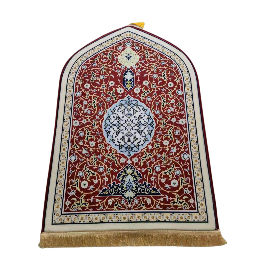 Emboss Wholesale Turkey Prayer Mat Rug Arabia Muslim Prayer Room Carpet Cushioned