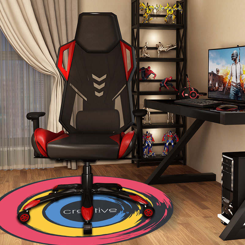 Customized Printed Logo Gaming Anti-Slip PVC Rolling Chair Floor Mat for Chair Carpet