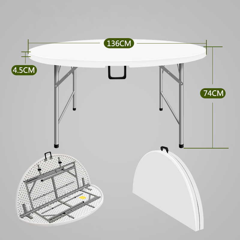 Wholesale Cheap Round Plastic Folding Table for Wedding Banquet Tables and Chairs for Events