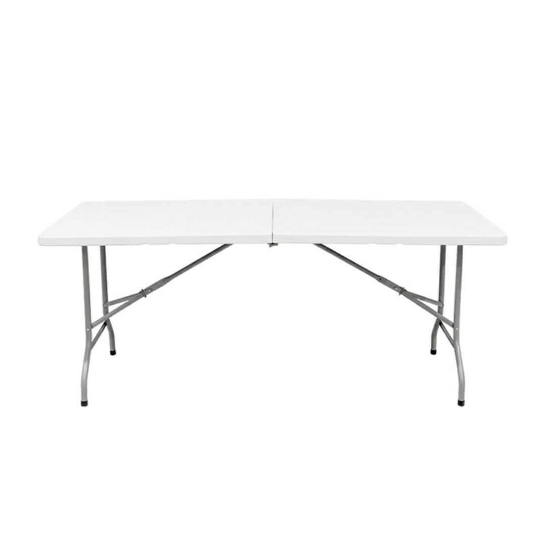 portable outdoor garden furniture poker white rectangular plastic banquet catering bbq camping picnic folding table