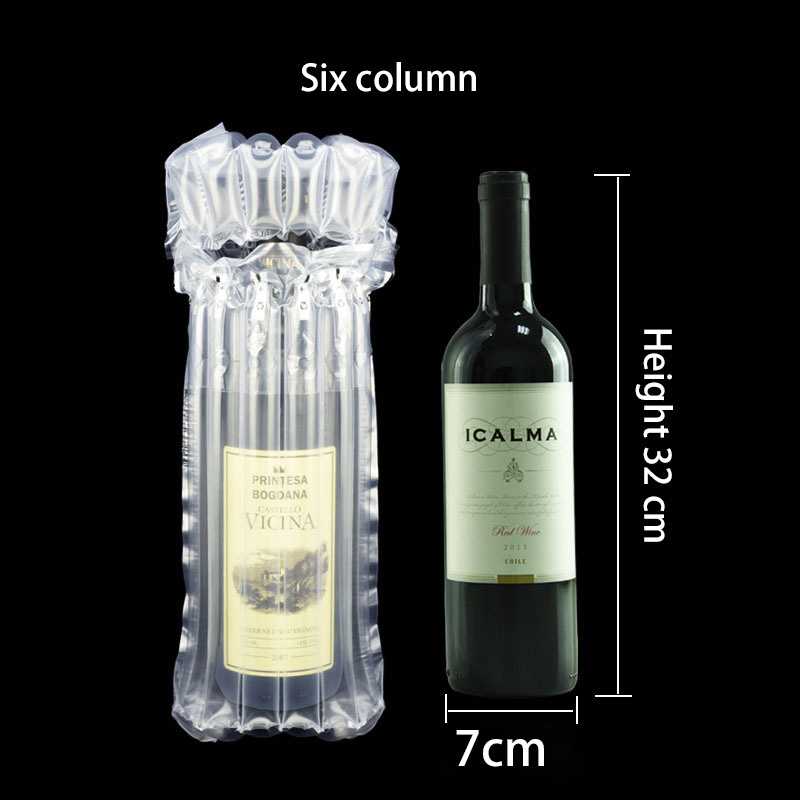 Transparent Inflatable Packaging Air Column Bag Cushion Wrap Wine Bottle Protector