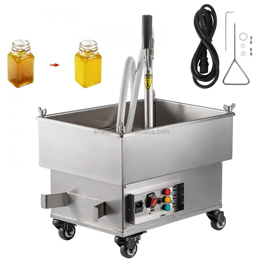 22 L Commercial Mobile Fryer Filter 44 LBS/5.8 Gal Capacity Oil Filtration System Frying Oil Filter Machine for Restaurant