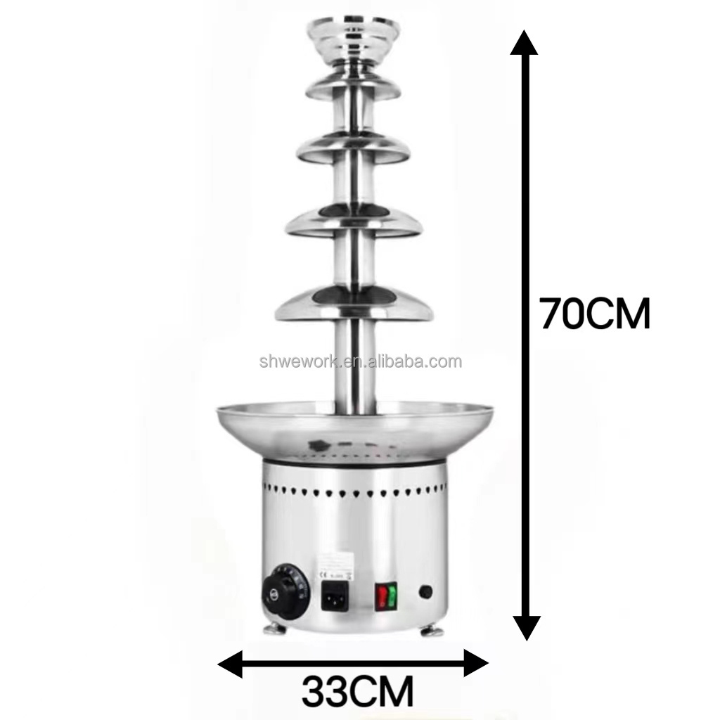 WeWork 4/5/6/7 Tier Stainless Steel Chocolate Fountain Fuente de Chocolate Chocolate Waterfall Ffountain Machine