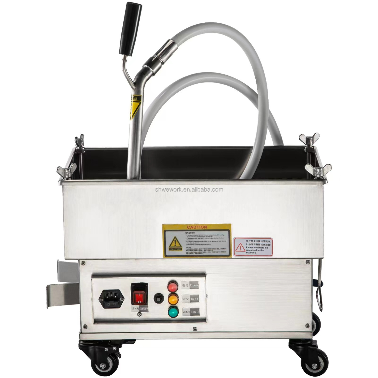 22 L Commercial Mobile Fryer Filter 44 LBS/5.8 Gal Capacity Oil Filtration System Frying Oil Filter Machine for Restaurant