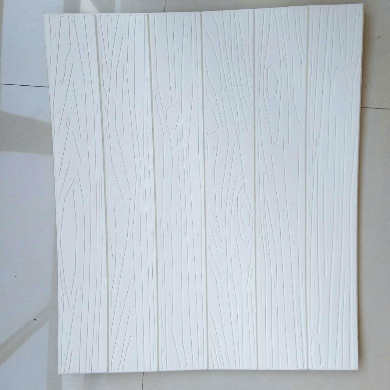 3d Foam Tv Waterproof Bathroom White Brick Flower Wood Panel Effect Living Room Wallpaper