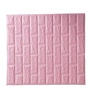 Factory made brick foam 3d wall stickers self-adhesive peel and stick tile wall panel with waterproof soundproof