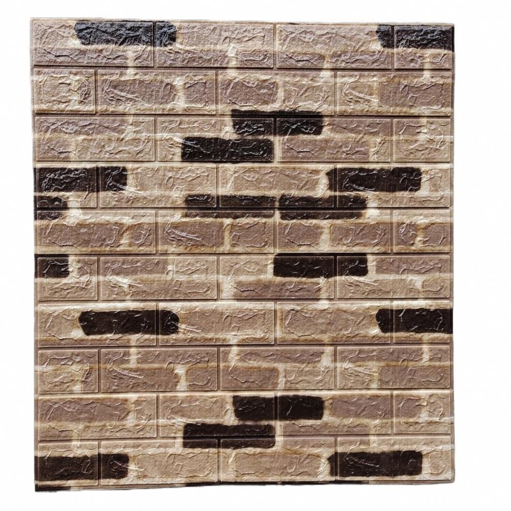 2023 classic 3d PE Foam Brick Wall Sticker Kitchen Tile Sticker