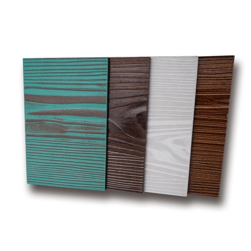 100% Asbestos Free 7.5mm White Wood grain Fibre Cement Siding Board, wood grain siding plank for exterior wall