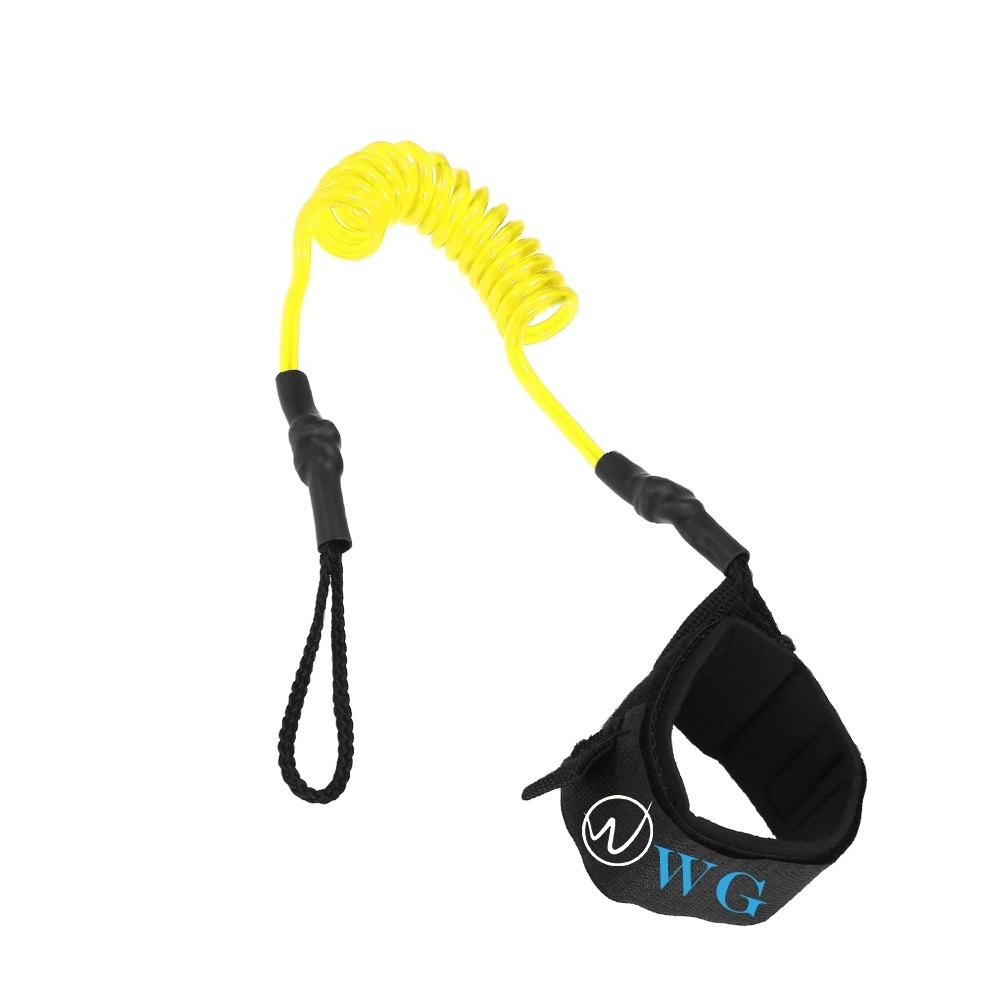 Custom Finely Processed 8Ft Tpu Eco Friendly Surf Leashes Sup Coil Leash Samples available