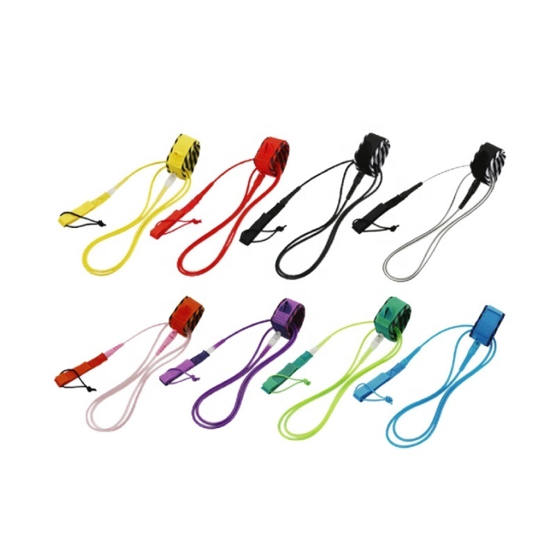 6ft 7ft 8ft 7mm high quality surf leash double swivel surfboard body board leash surfing straight leg rope Custom