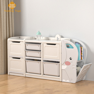 Easy Assembly Kids Toys Storage Rack Toy Animal Cheap Kids Cabinet Drawers For Child Toy Baby Organizer Plastic Drawer Cabinet