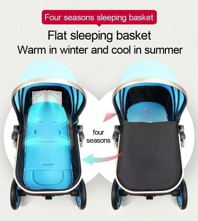 Hot Sell Baby Stroller 3 In 1 With Car Aluminum Folding Baby Stroller En1888