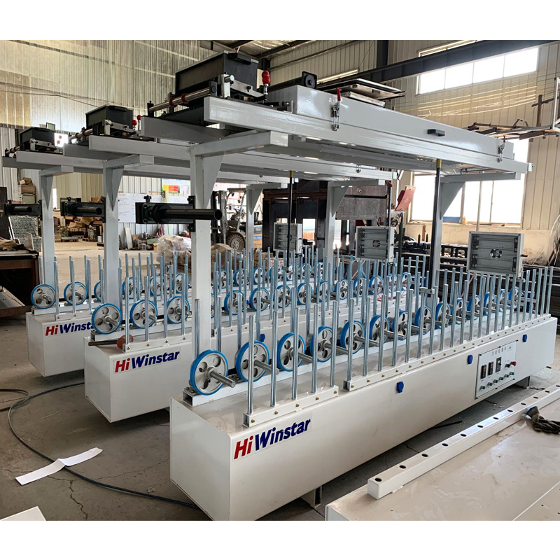 woodworking cold glue hot melt glue profile wrapping machine for pvc door/ window /wall /ceiling frames