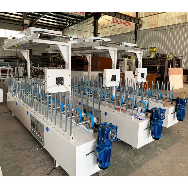 woodworking cold glue hot melt glue profile wrapping machine for pvc door/ window /wall /ceiling frames