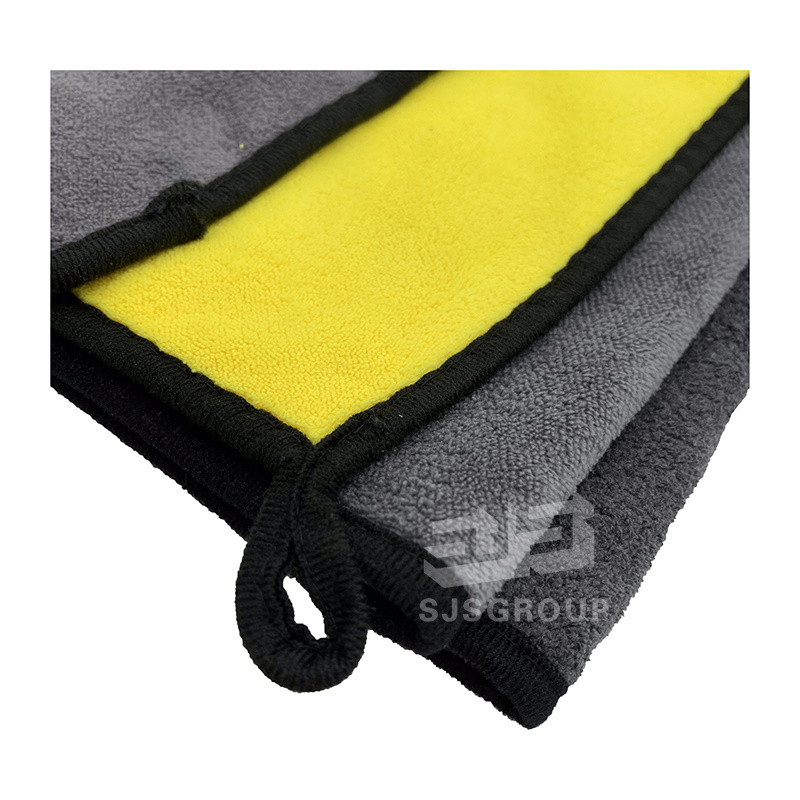 High absorption double layer auto cleaning automotive microfibre car body wash towel care polishing with logo