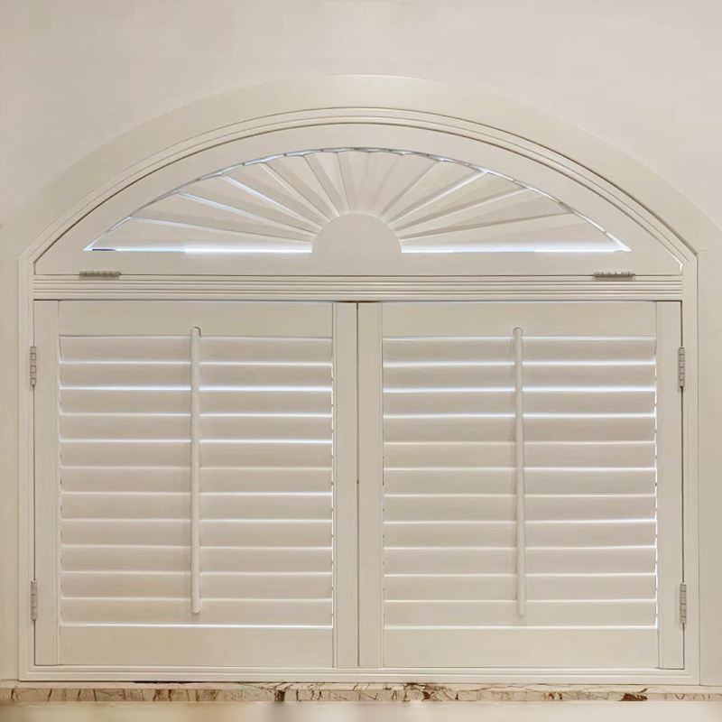 Factory Wholesale Plantation Shutters Jaslousie Louver Windows Basswood Wood Horizontal Shutters For Windows Pvc Shutter